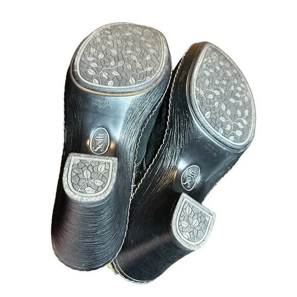 Sofft Octavia black suede and Leather clogs mules size 7 comfortable - Picture 9 of 10
